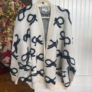 BUCKETLIST Black and White Cardigan